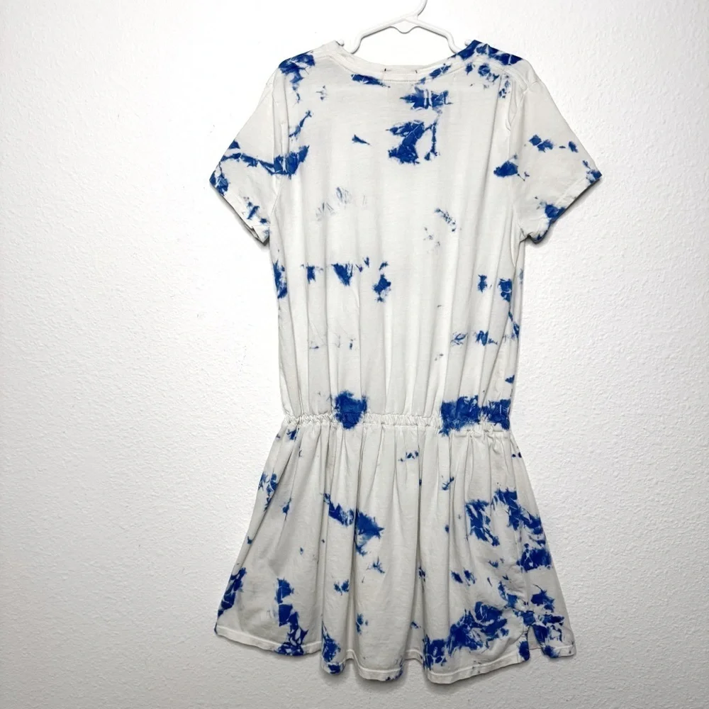 Polo Ralph Lauren girls blue white tie dye tshirt dress size Large